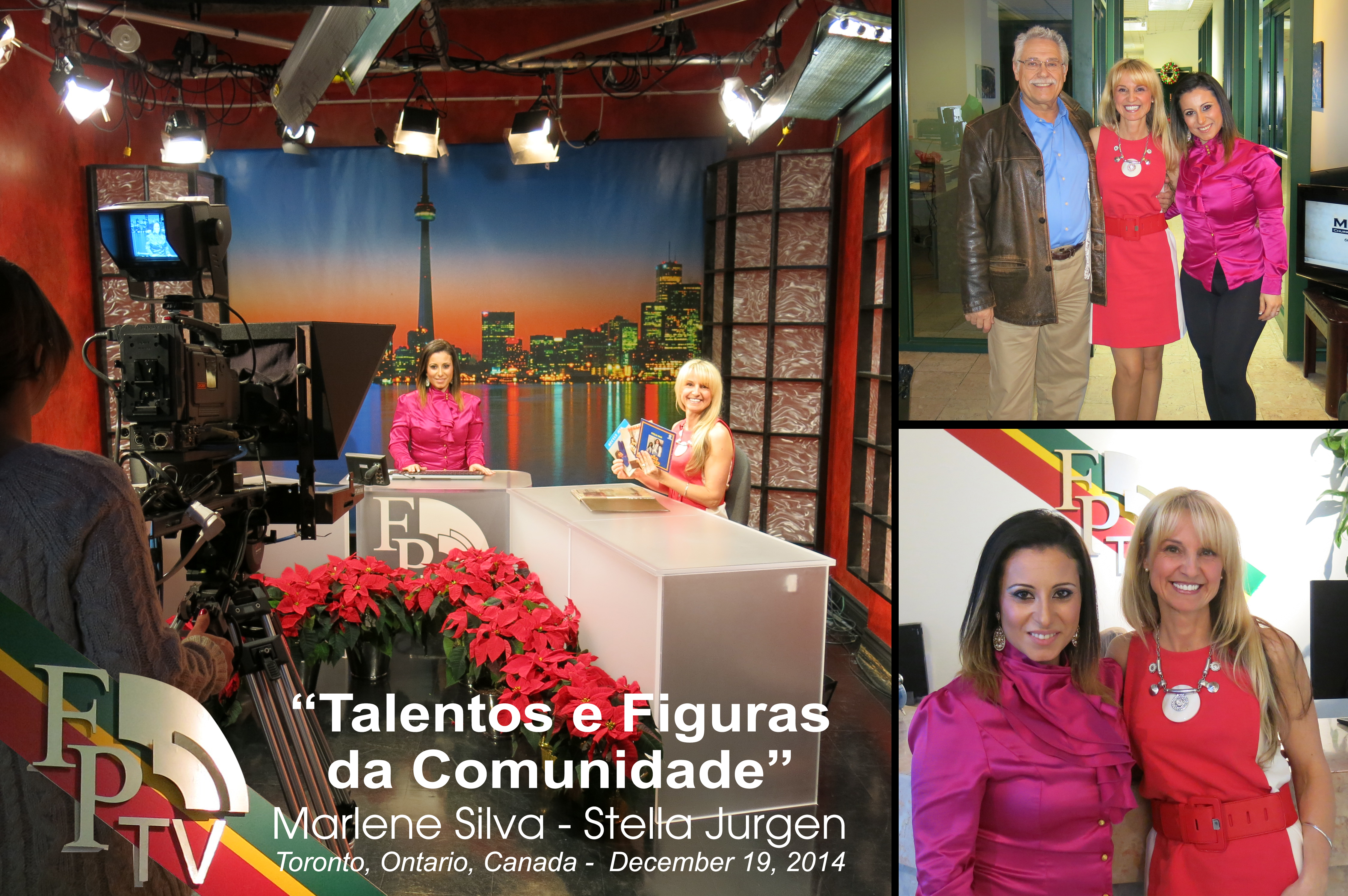Marlene Silva interviewing Stella Jurgen for "Talentos e Figuras da Comunidade" FP-TV CIRV-TV, December 19, 2014
