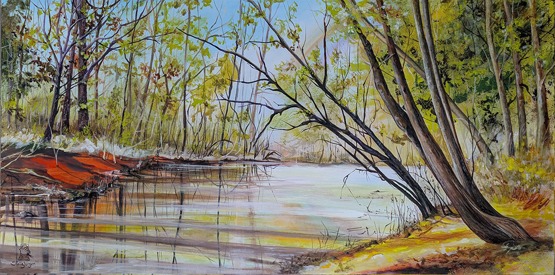 Rainbow - 36" x 18" - acrylic on canvas - Stella Jurgen - AVAILABLE Rainbow - 36" x 18" - acrylic on canvas - Stella Jurgen - AVAILABLE