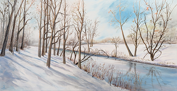 Serenity - 72 in x 36 in - acrylic on canvas - Stella Jurgen - AVAILABLE Serenity - 72 in x 36 in - acrylic on canvas - Stella Jurgen - AVAILABLE