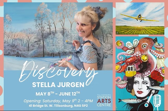 Discovery Solo Exhibition by Stella Jurgen at Station Arts Centre in Tillsonburg ON