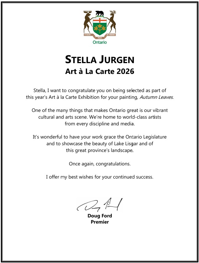 STELLA JURGEN Art à La Carte 2026 STELLA JURGEN Art à La Carte 2026