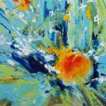 Exploding egg, microwave egg, abstract egg painting