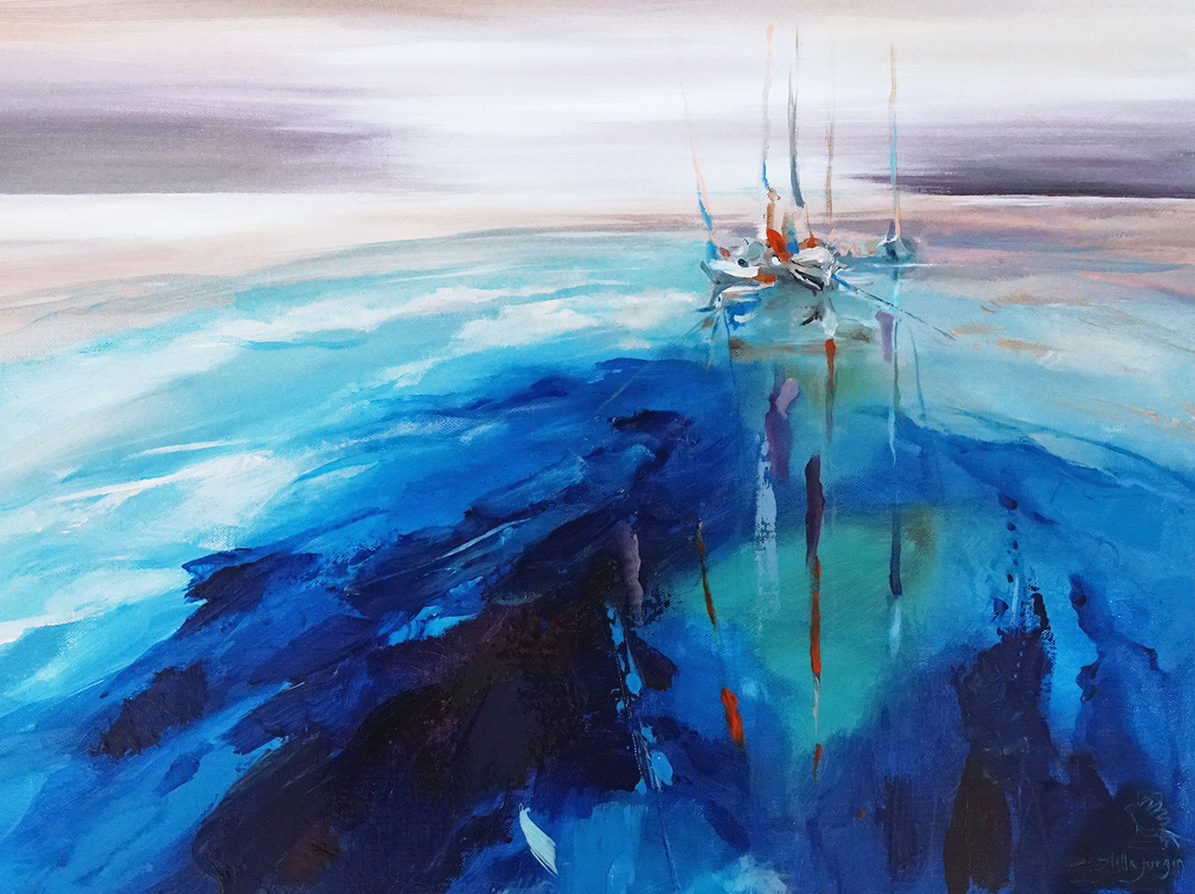 Sailing, leisure sailing, sail boats painting