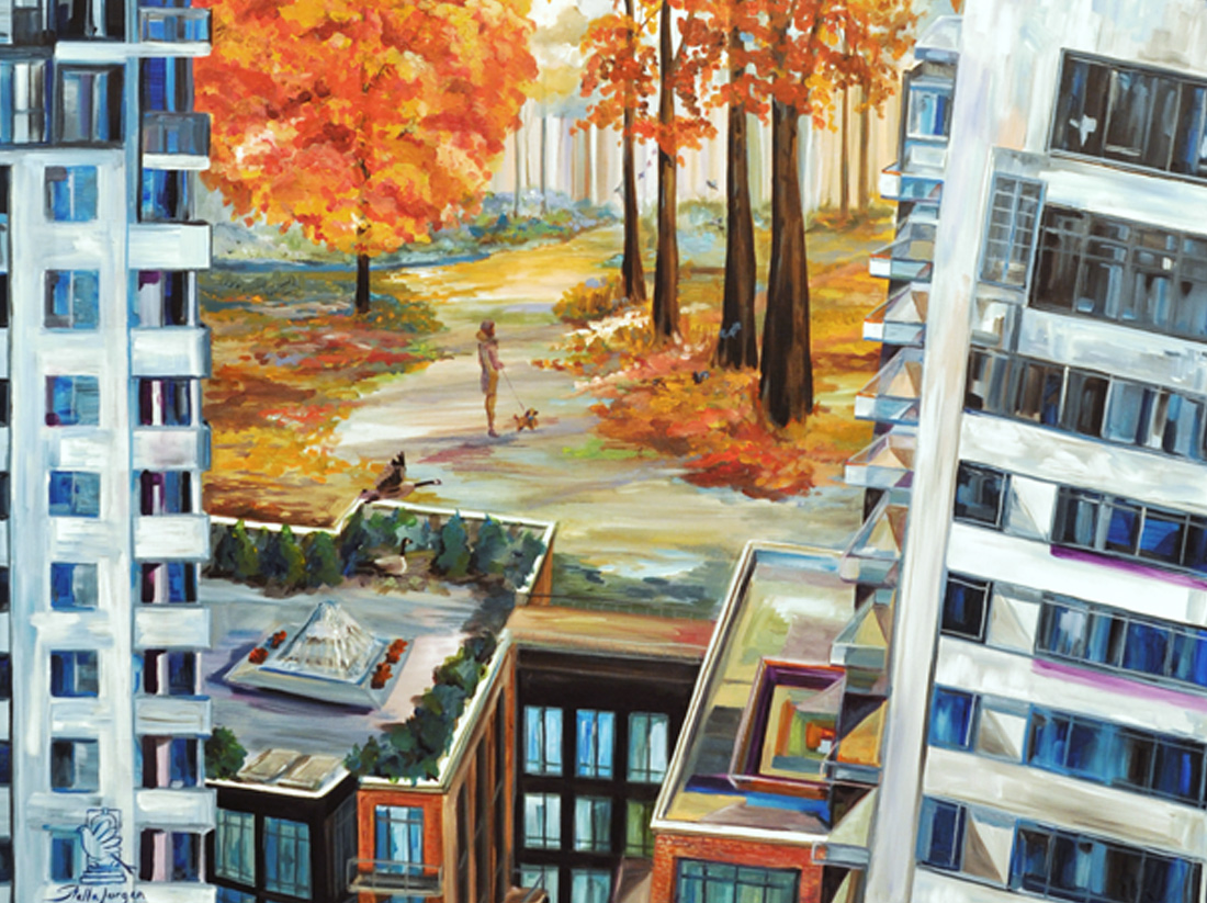 Pianosi Development Corporation, Perspective condos, urban painting, commissioned collection