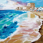 Pozzallo Beach, Italian beach, Pozzallo painting