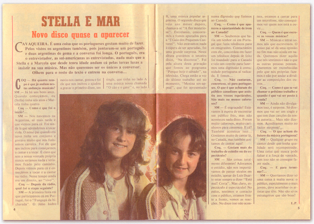 Stella E Marcela Entrevista