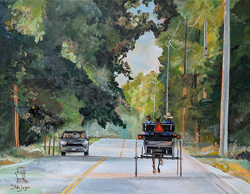 Sunday Drive -20 in x 16 in - acrylic on canvas - Stella Jurgen - AVAILABLE Sunday Drive -20 in x 16 in - acrylic on canvas - Stella Jurgen - AVAILABLE
